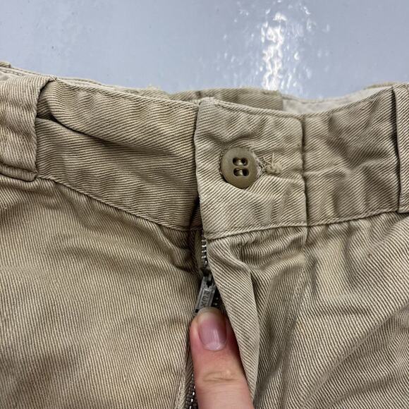 Vintage 50s Tan Sanforized Sail Cloth Workwear Chinos 30x27 - Picture 4 of 4